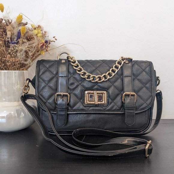 Black and Gold Shoulder Bag - Picture 1 of 9